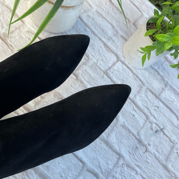 - AGL Notch bootie black Suede leather Ankle boots 36.5 Us 6.5 women,New - Picture 10 of 13